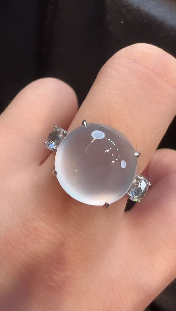 18K金镶嵌戒指翡翠AL6戒指