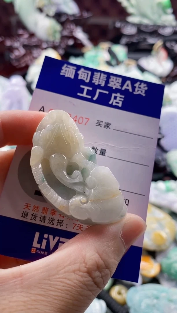 翡翠未镶嵌吊坠(不含链)1