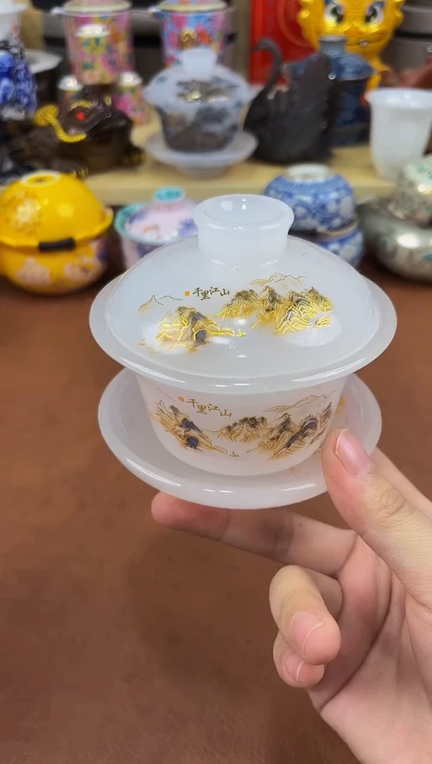 陶瓷茶具摆件旅行套组