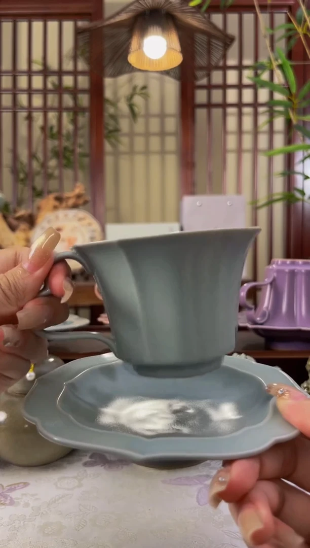 北溪堂-天青色竹雨茶咖杯