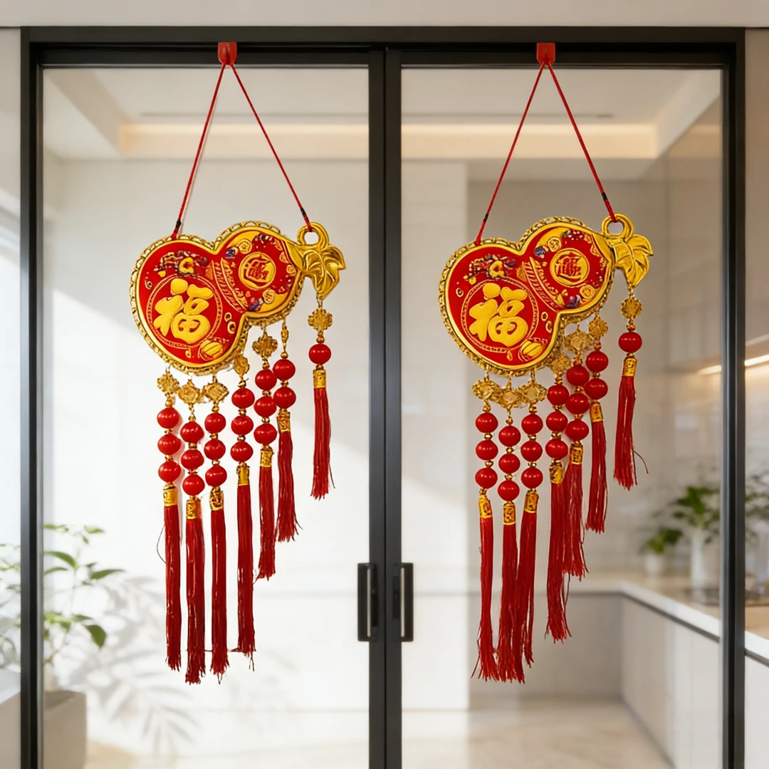 【到手一对送挂钩】葫芦送福新年吉祥喜庆乔迁挂件室内客厅新年装饰