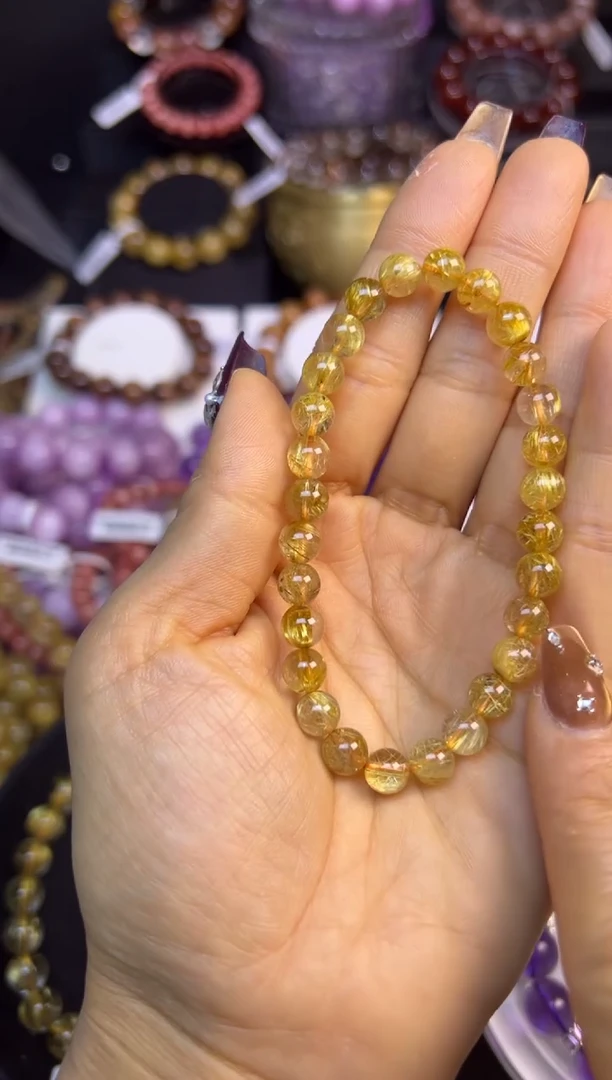 未镶嵌手串水晶金发晶7.1mm