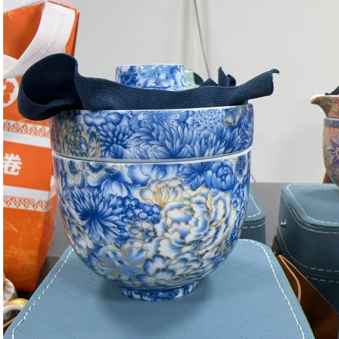 【闪购链接】F959-满花旅行套（蓝色）