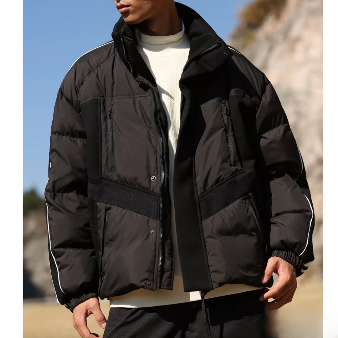 设计感羽绒服男冬季韩版宽松短款复古潮流男士加厚保暖外套110014