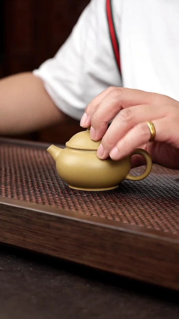 茶壶紫砂黄金段圆珠