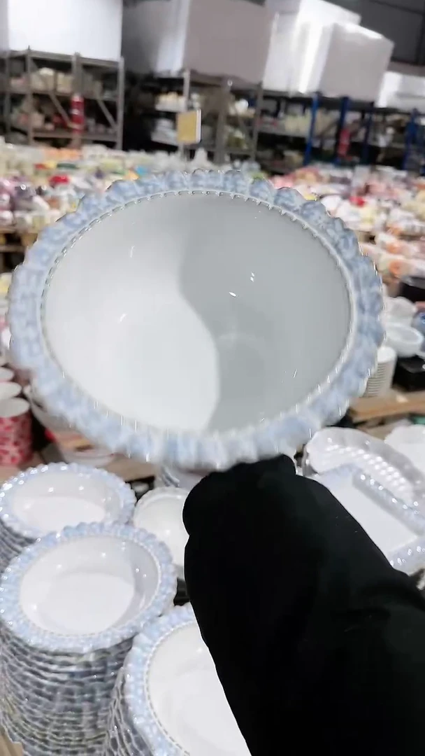 【闪购商品】瓷片烟蓝 汤碗 微瑕凑满20元包邮