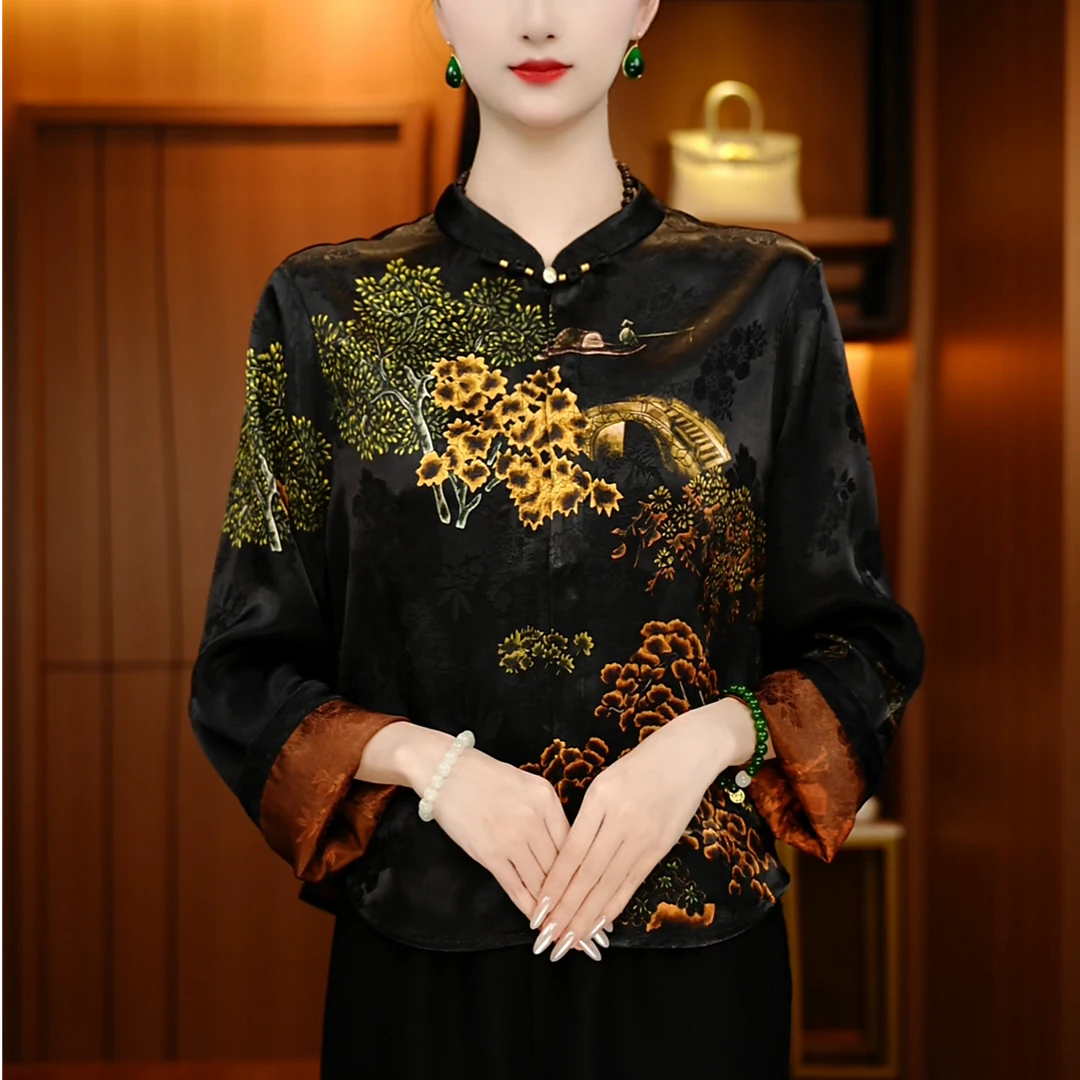 深圳新中式秋季国风上衣上新百搭气质遮肉显瘦-A250668