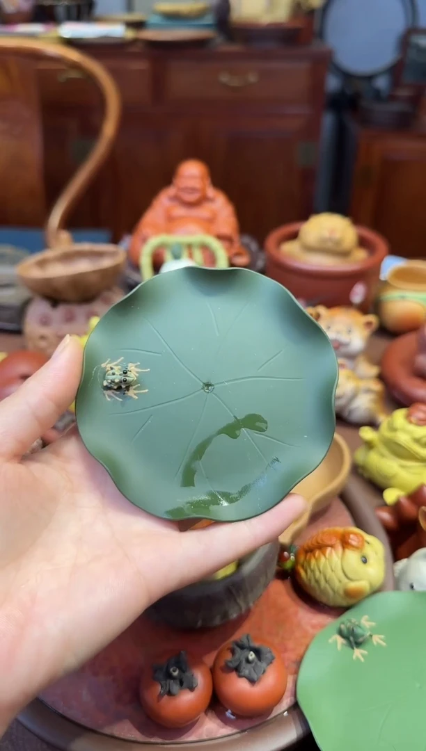 紫砂茶宠紫砂荷叶