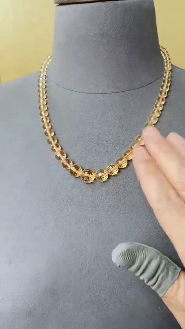 未镶嵌项链黄晶黄晶项链