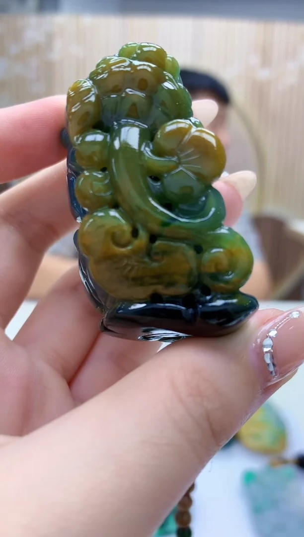 定制翡翠未镶嵌4812jw-毛货挂件60赠珠链