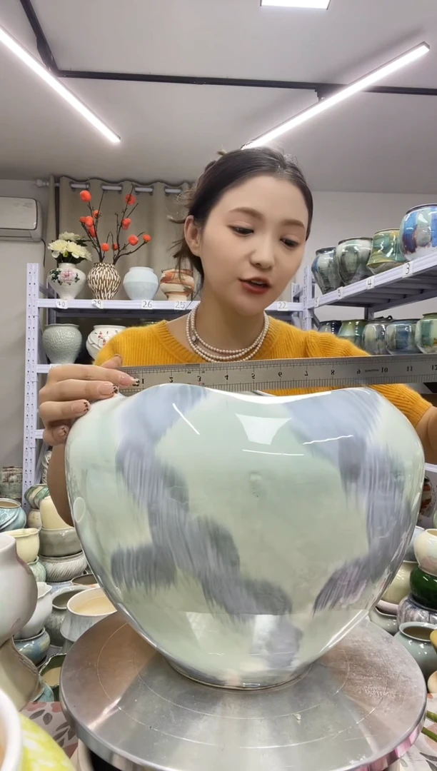 【10.8号】陶瓷花盆直播链接  高： 23    口：23