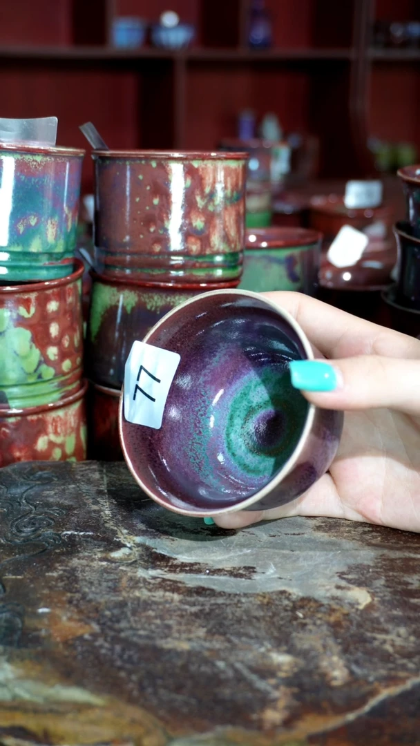 摆件精品窑变钧瓷茶器