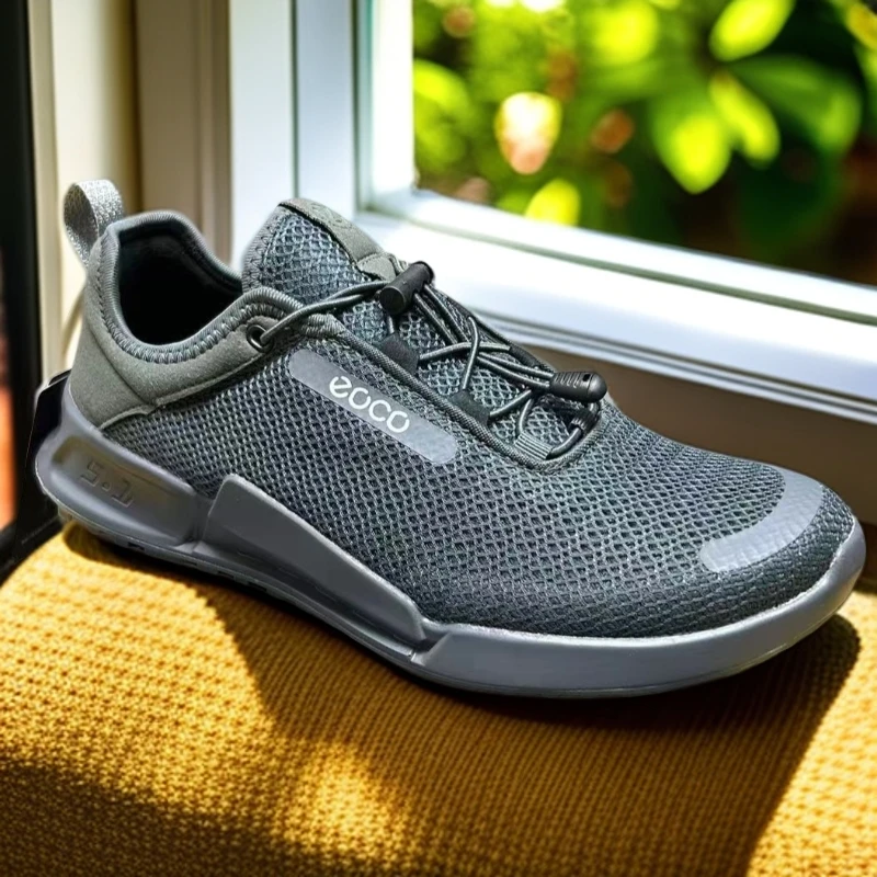 夏季男士网面健步运动休闲鞋莱卡冰丝网面耐磨透气缓震防滑百搭