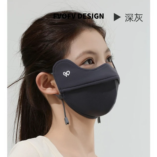 FVOFV【双面绒保暖口罩】冬季保暖防晒双面绒10A抗菌立体口罩E0006