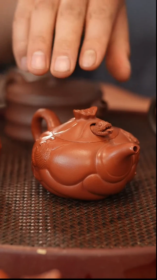 茶壶紫砂鱼化龙 大红袍 150cc