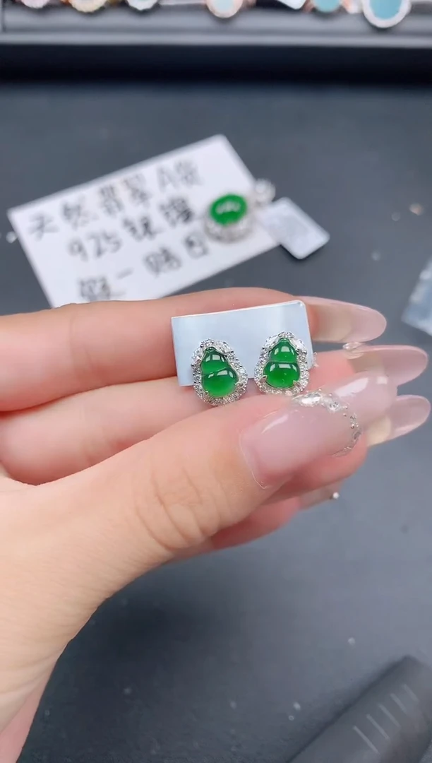 银S925镶嵌戒指翡翠111