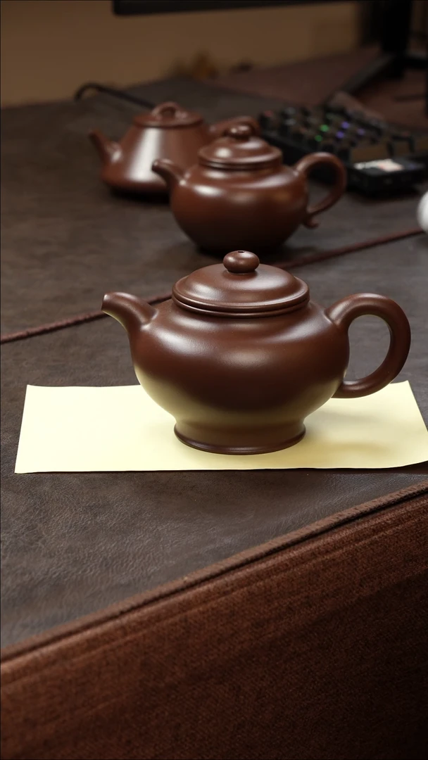 茶壶紫砂壶·23老紫泥掇只320cc