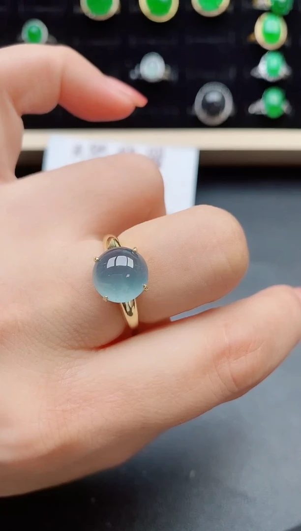 【闪购商品】翡翠戒指银S925镶嵌08050