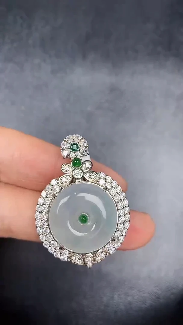 银S925镶嵌戒指翡翠3900