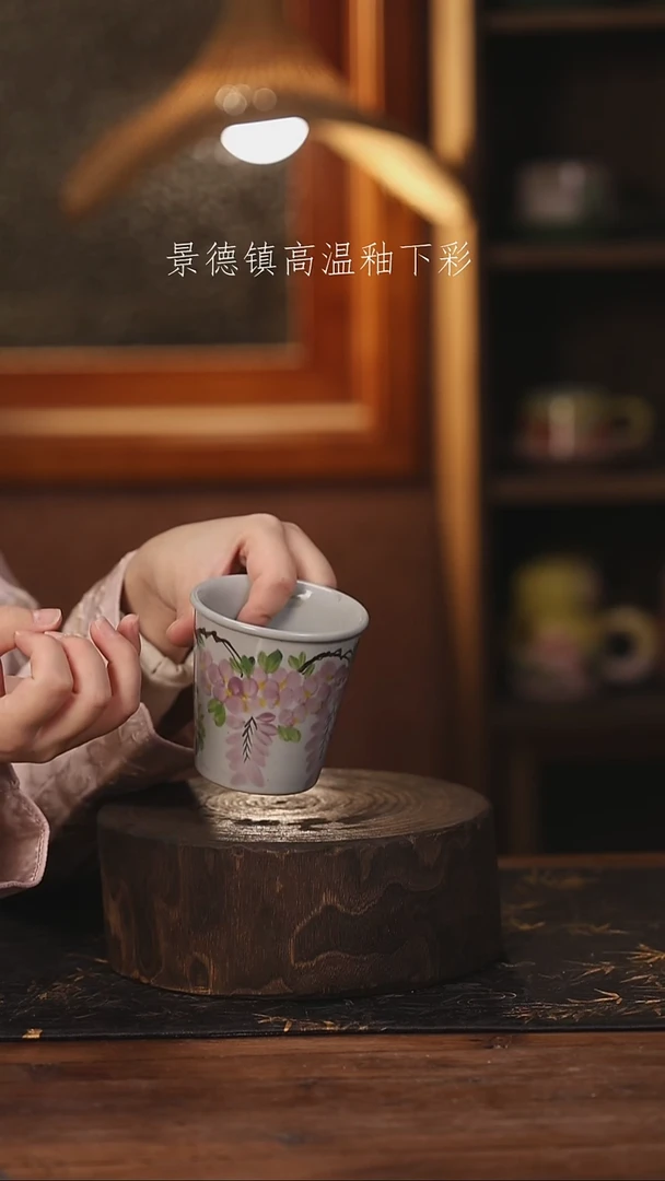 陶瓷景德镇高温釉下手绘陶瓷@L164@