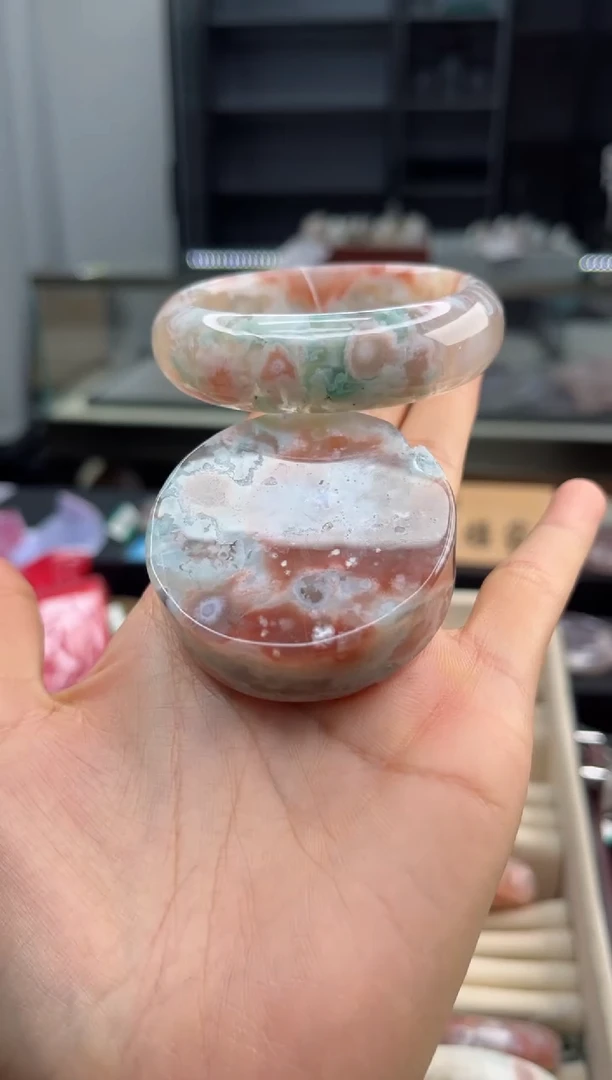 石英质玉手镯未镶嵌55圈口（赠送镯心）S98802