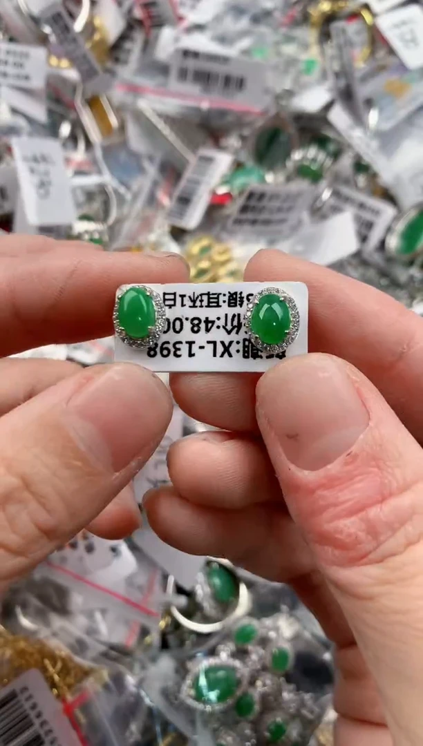 银S925镶嵌戒指翡翠111---3