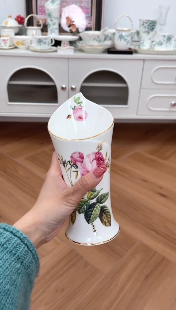 【闪购商品】碗玫瑰高骨骨瓷筷子筒