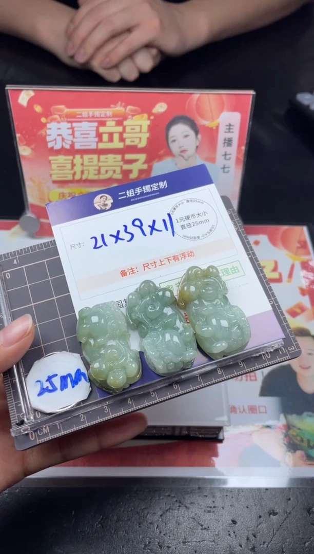 【闪购商品】翡翠挂件未镶嵌貔貅FL8多样性发其一CP配绳