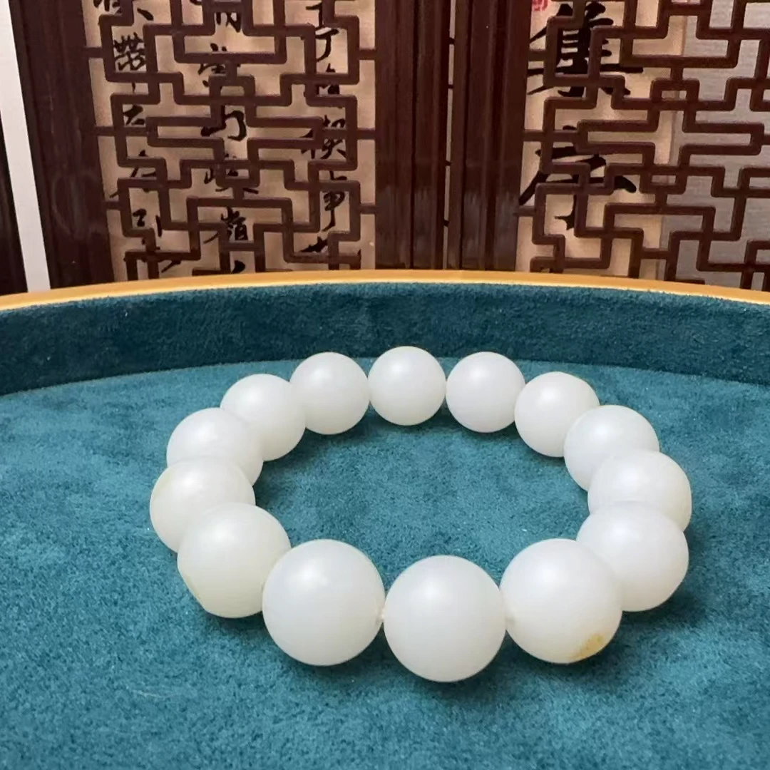 和田玉羊脂玉手串（15mm）