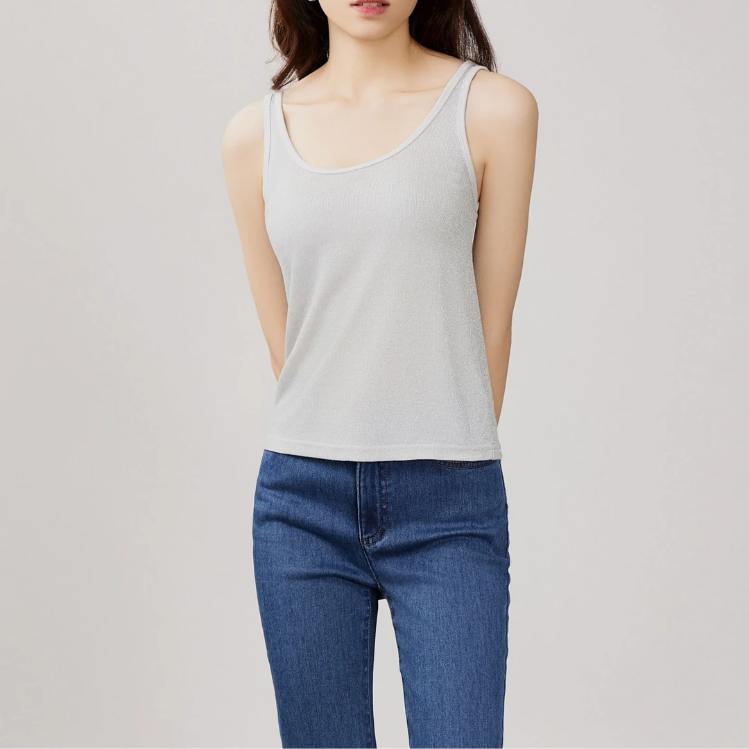 AMASS/阿玛施夏日质感时尚法式上衣百搭无袖吊带背心打底5300725