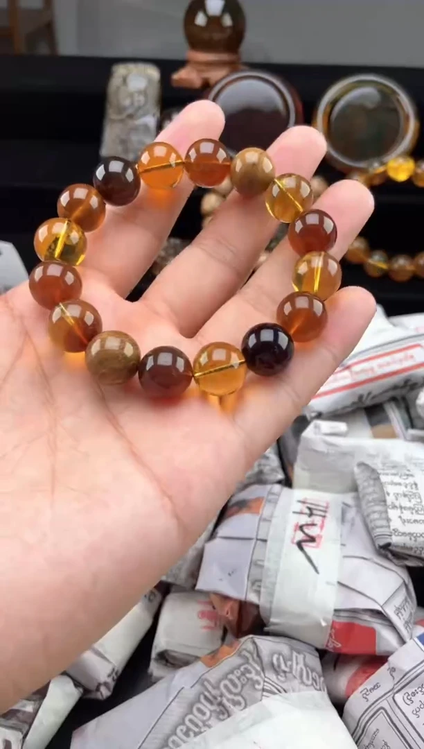 手链琥珀未镶嵌多宝手串