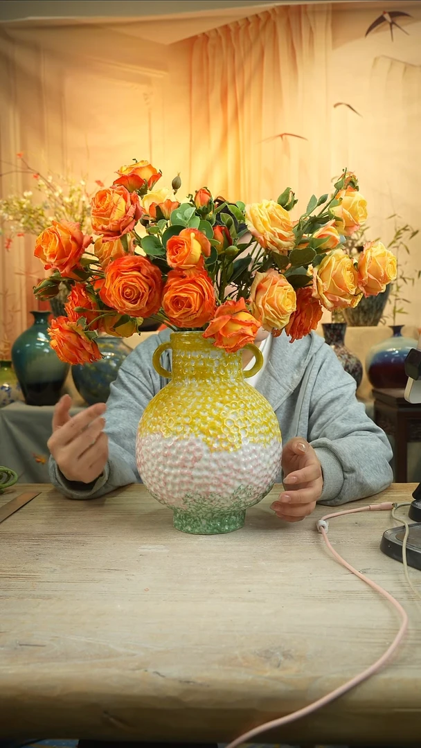 高·25口9陶瓷花瓶花器