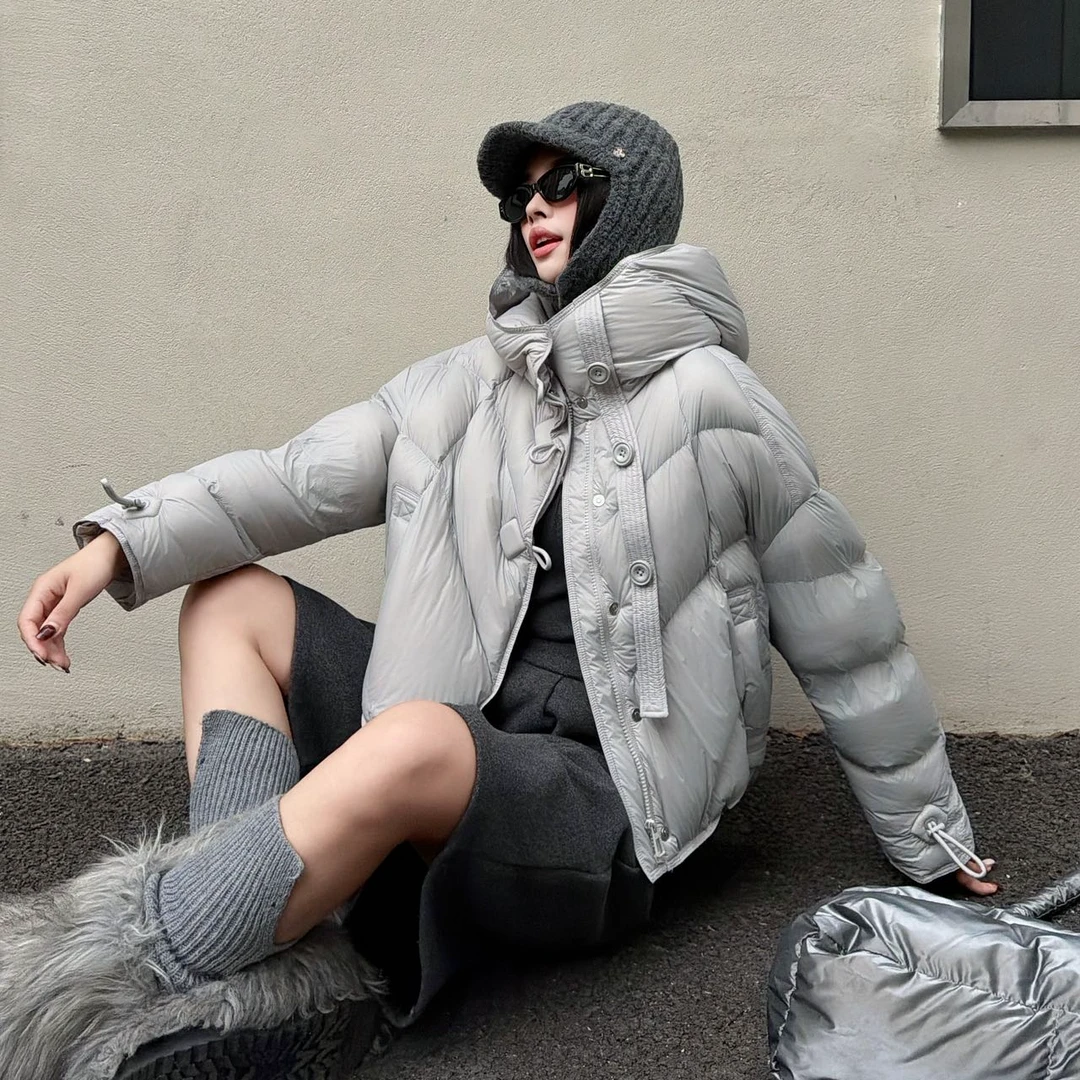 《亮哥欧货女装》90绒短款泡芙面料款羽绒服时尚设计款85005-J007