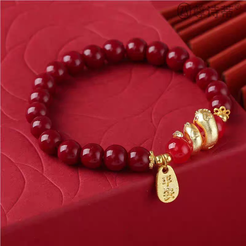 非金属布艺手链 2025本命年蛇年手串