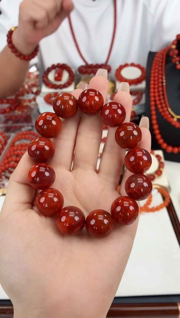南红玛瑙瓦西手串17+未镶嵌一个/条