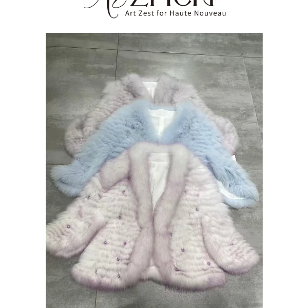 AZZHEN【苏妲己】收藏级气质100狐狸毛皮草外套AZS6839-CW