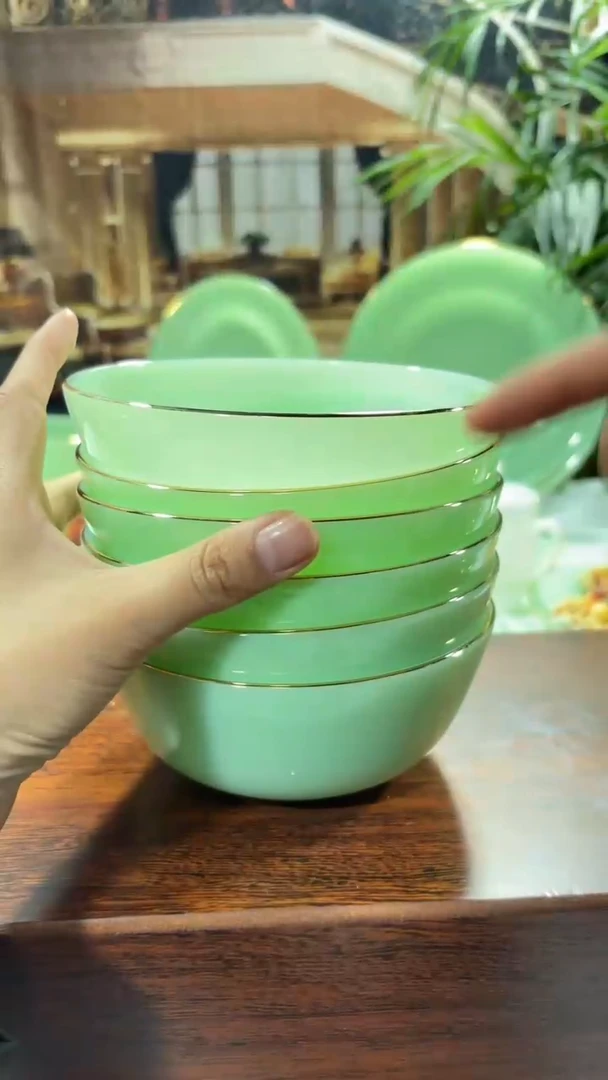 【闪购商品】.... 5.5英寸玉瓷碗6个口径13.8厘米