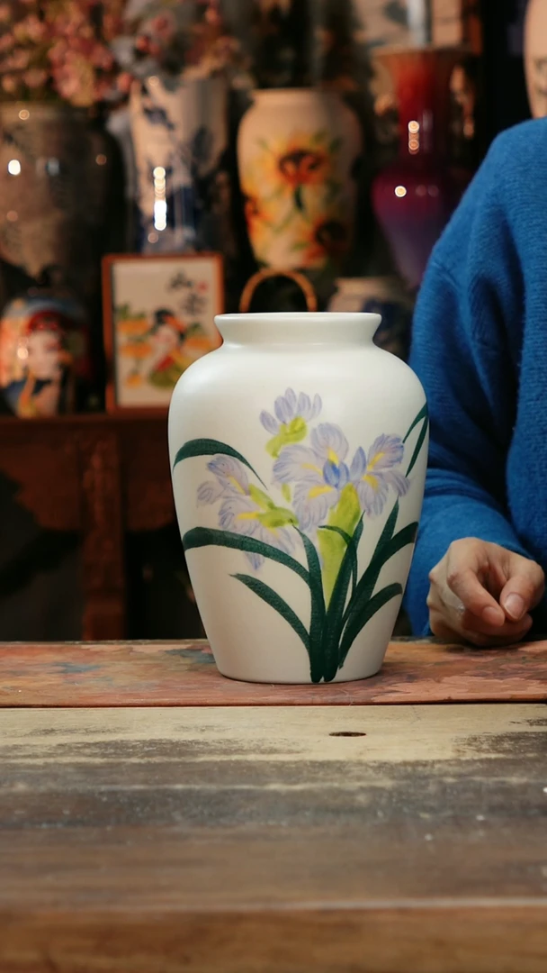 【闪购商品】瓷片景德镇纯手工釉下彩精品花瓶