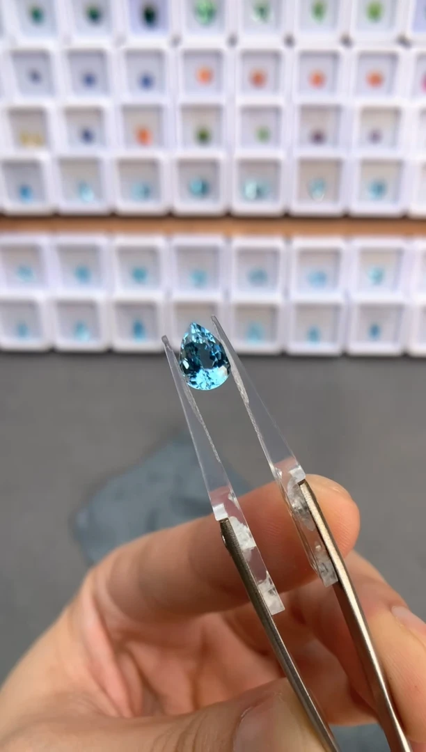 未镶嵌裸石定制海蓝宝石1.64ct 圣玛 02057