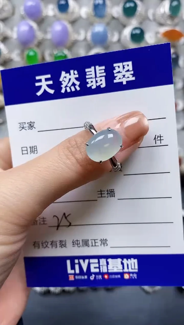 【闪购商品】翡翠戒指银S925镶嵌0025