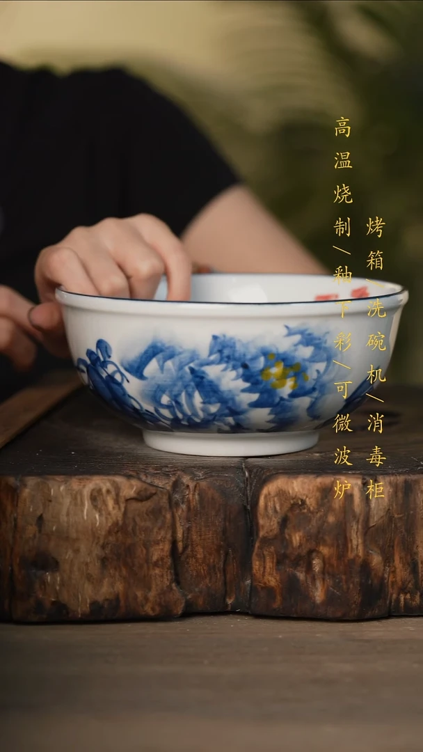 瓷片景德镇高温釉下彩可微波烤箱洗碗机