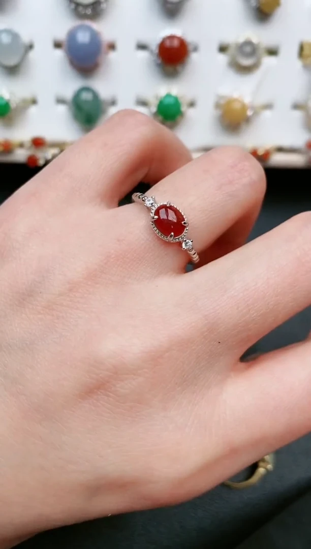 【闪购商品】翡翠戒指银S925镶嵌.....