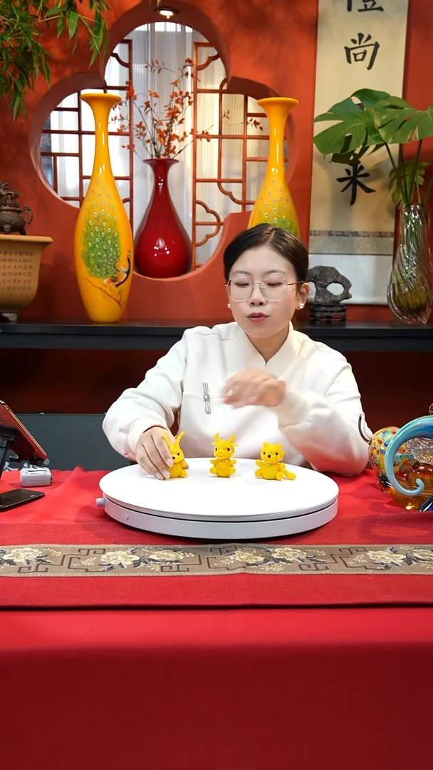 手工艺品琉璃鸡油黄生肖单只备注，无备注随机发