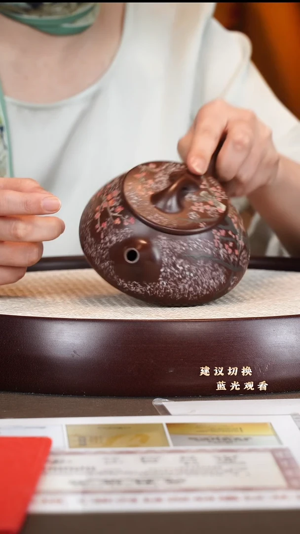 茶壶紫砂时顺华 汉棠石瓢 乌紫泥 300cc