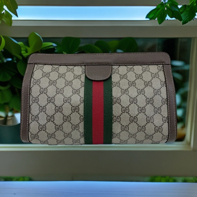 95新 GUCCI/古驰  老花夹子包 1760 3936