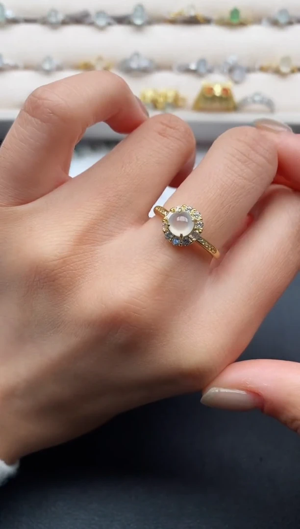 银S925镶嵌戒指翡翠111111111+7