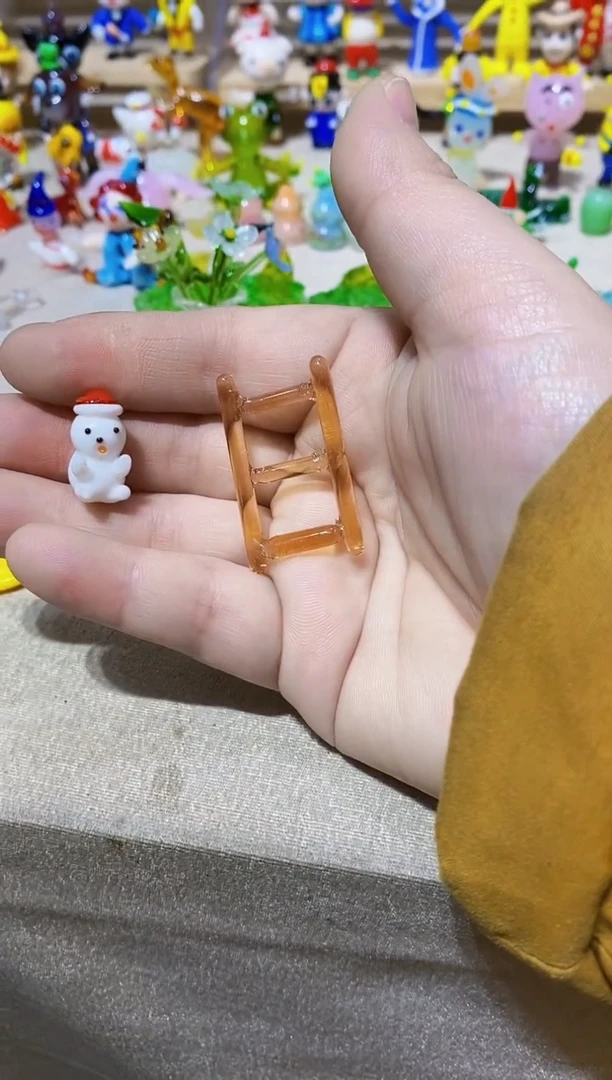 琉璃手工艺品2件摆件