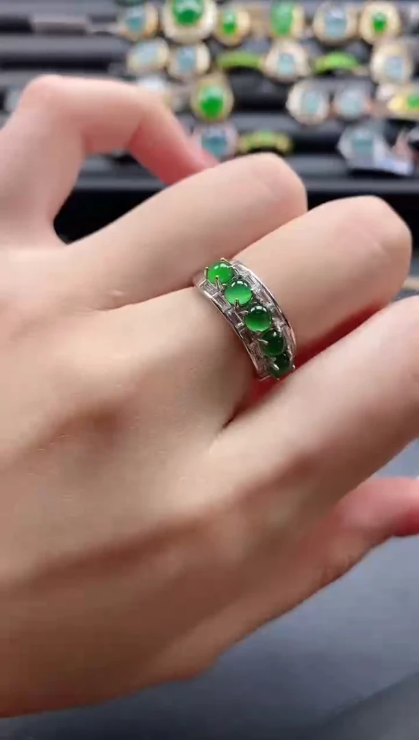 【闪购商品】翡翠戒指银S925镶嵌1111-