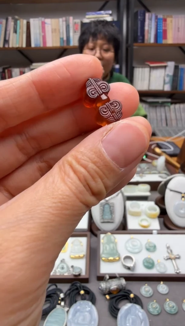 琥珀颈饰未镶嵌配饰12