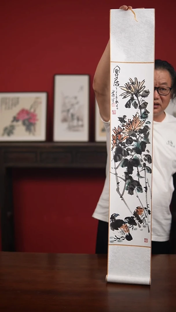 国画手写手绘-10寸摆台徐作品